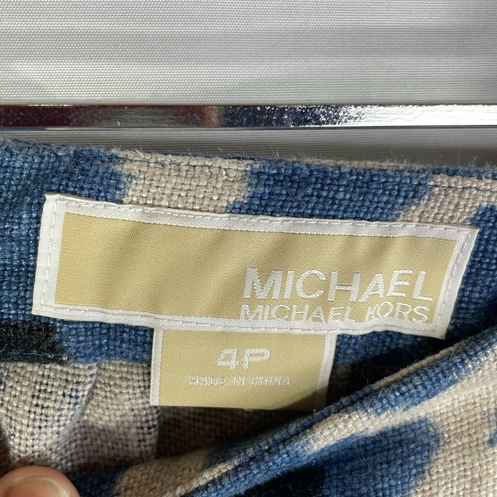 Michael Michael Kors, ikat print sick linen skirt with hidden kangaroo pocket - Picture 4 of 5